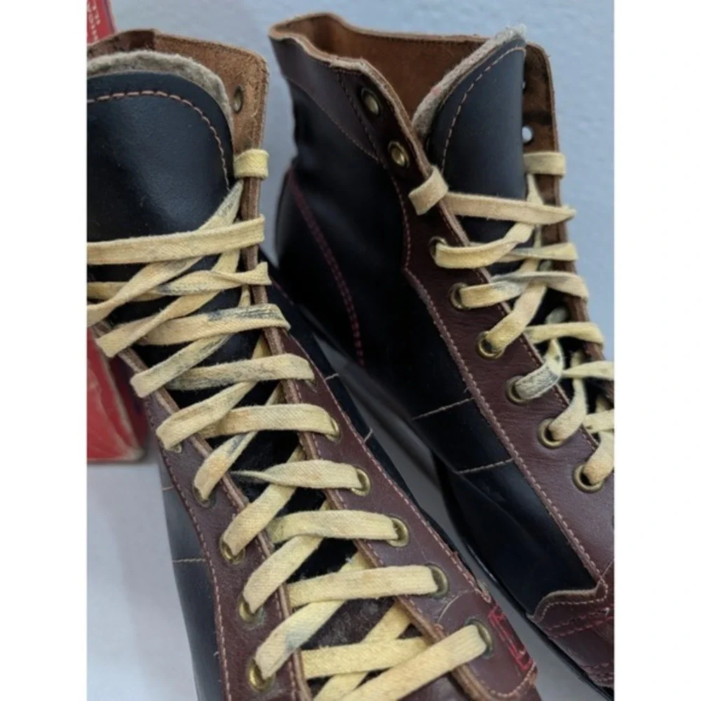 Vintage Johnsons Duro Hockey Ice Skates – Size 10 – Original‎ Box – 1953